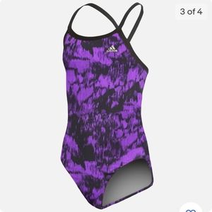 Adidas Girls Voltez back equinox  camo print one piece swimsuit (size 6 -xs)